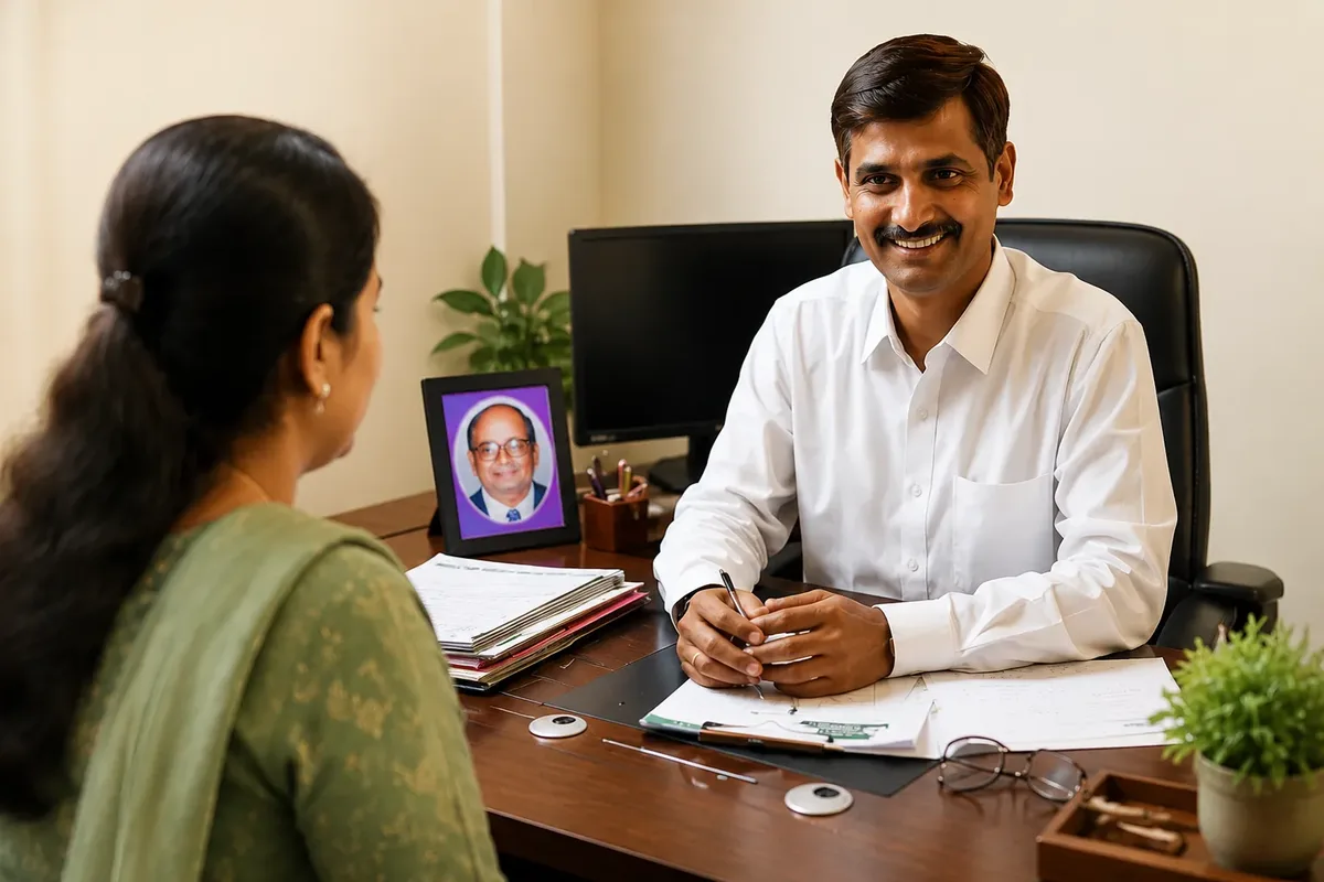 SriPAA doctor discussing treatment with a patient during a consultation